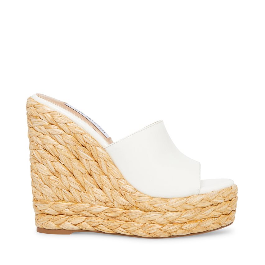 White Steve Madden Tabitha Patent Women\'s Wedges | PH 6983XCA